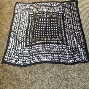 Carlos Santana - White and Black Square Scarf